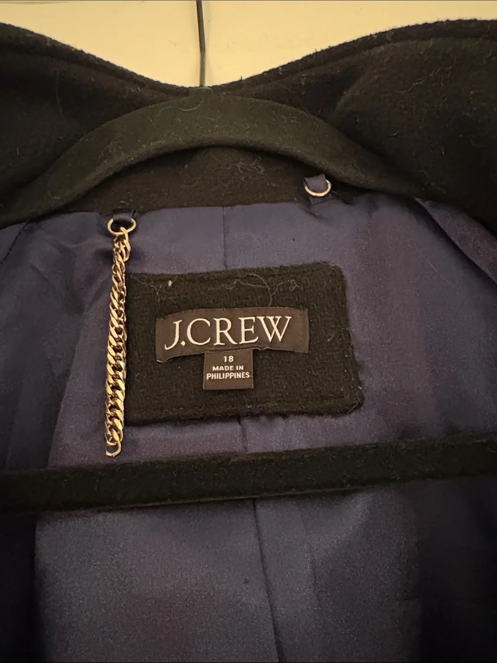J.Crew Toscana Wool Coat in Black